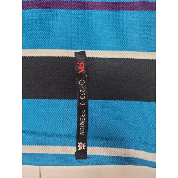 Red Ape Men's 3XL Striped Polo Designer Shirt Multicolored Embroidered Logo - Picture 9 of 12